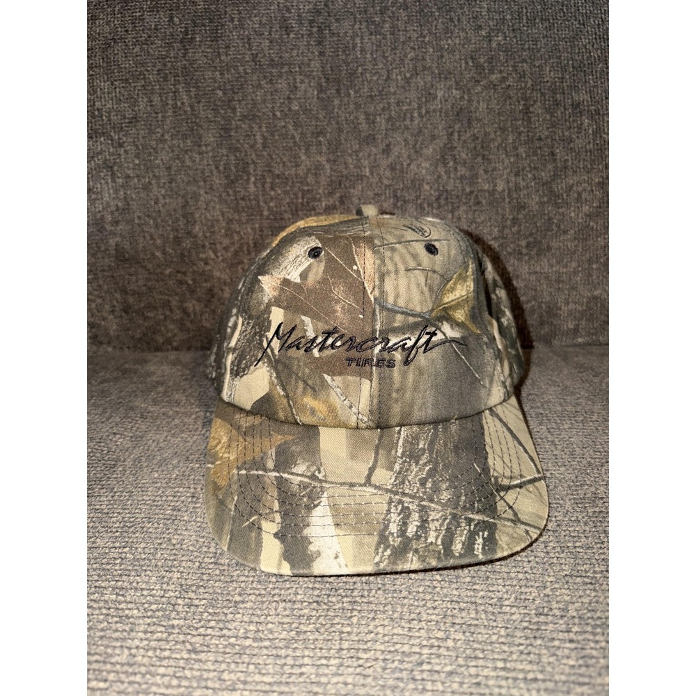 Vintage Mastercraft‎ Tires Hat Cap Snap Back Mens One Size Camo K-Products 90s